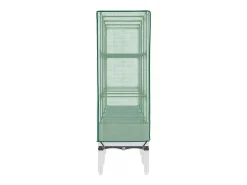 Canteiro/jardineira elevada com cobertura em imitação de rattan 160 x 40 x 140 cm branca 02_0038758
