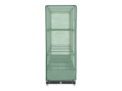 Canteiro/jardineira elevada com cobertura em imitação de rattan 160 x 40 x 123 cm branca 02_0038750