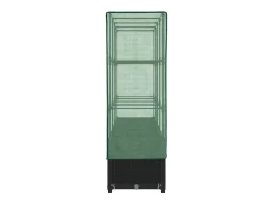 Canteiro/jardineira elevada com cobertura em imitação de rattan 160 x 40 x 138 cm preta 02_0038756