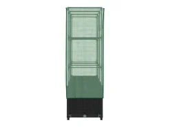 Canteiro/jardineira elevada com cobertura em imitação de rattan 120 x 40 x 138 cm preta 02_0038740