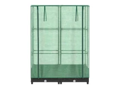 Canteiro/jardineira elevada com cobertura em imitação de rattan 80 x 40 x 123 cm preta 02_0038783
