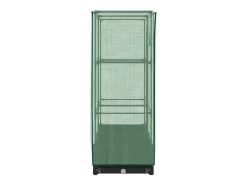 Canteiro/jardineira elevada com cobertura em imitação de rattan 80 x 40 x 123 cm preta 02_0038783