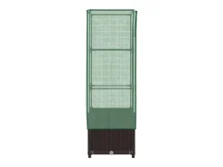 Canteiro/jardineira elevada com cobertura em imitação de rattan 40 x 40 x 139 cm marrom 02_0038774