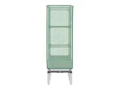 Canteiro/jardineira elevada com cobertura em imitação de rattan 80 x 40 x 140 cm branca 02_0038795