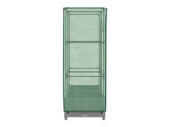 Canteiro/jardineira elevada com cobertura em imitação de rattan 80 x 40 x 123 cm cinza claro 02_0038784