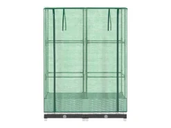 Canteiro/jardineira elevada com cobertura em imitação de rattan 80 x 40 x 123 cm branca 02_0038785