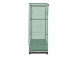 Canteiro/jardineira elevada com cobertura em imitação de rattan 80 x 40 x 123 cm branca 02_0038785