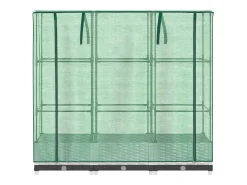 Canteiro/jardineira elevada com cobertura em imitação de rattan 120 x 40 x 123 cm branca 02_0038734