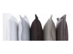 Capa de almofada 100% algodão 75x75 cm Cinza Chumbo
