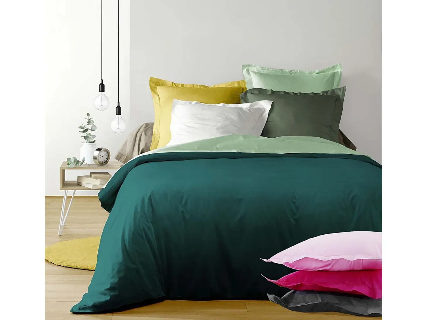 Capa de Almofada "Lina" Cinza 63x63cm 100% Algodão Oeko-Tex®