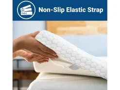 Capa de colchão duplo em espuma viscoelástica XXL| Protectores de colchão 6 cm | Capa de colchão amovível | Antibacteriano e antifúngico | 180 x 210