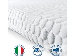 Capa de colchão duplo em espuma viscoelástica | Protectores de colchão 6 cm | Capa de colchão amovível | Antibacteriano e antifúngico | 160 x 185