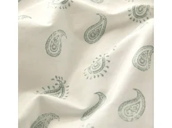Capa de edredão 100% algodão percal orgânico Sari Ecume verde c.