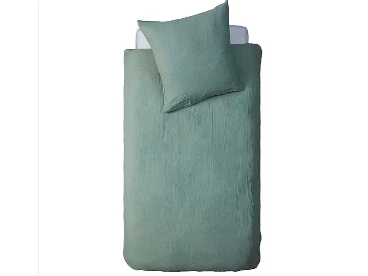 Capa de edredão de algodão verde 90x190cm