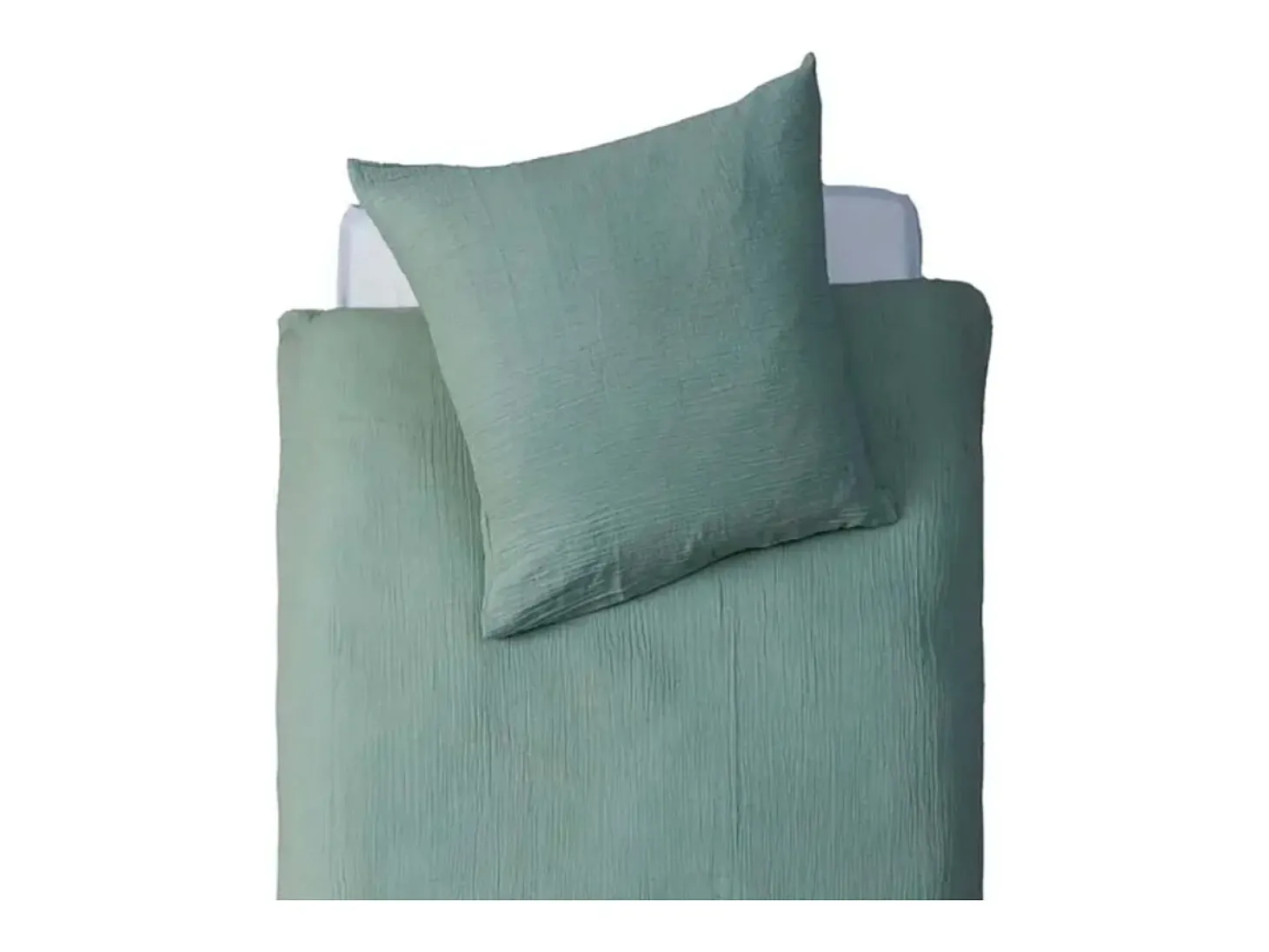 Capa de edredão de algodão verde 90x190cm