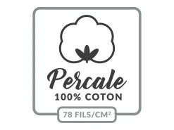 Capa de Edredão Percal 100% Algodão 240x260cm Areia Confortável & Elegante