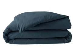 Capa de Edredão Percal Liso 100% Algodão 220x240cm Azul Noite