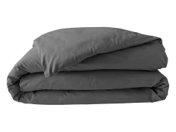 Capa de Edredão Percal 240x260cm Cinza Aço 78 fios - Confortável & Certificada Oeko-Tex
