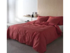 Capa de edredom Liso Coral cama 120 cm - 200x200 cm, algodão 200 fios