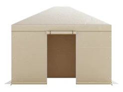 Capa de Gazebo Inverno SucceBuy, 3,1x3,7 m, Cobertura para Gazebo com Teto Rígido Todas as Estações, com Paredes Laterais, Janelas de Rede