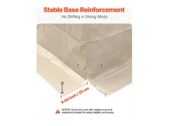 Capa de Gazebo Inverno SucceBuy, 3,05 x 3,05 m, Cobertura para Gazebo com Teto Rígido Duplo, com Paredes Laterais, Janelas de Rede, Material PE Alta Densidade