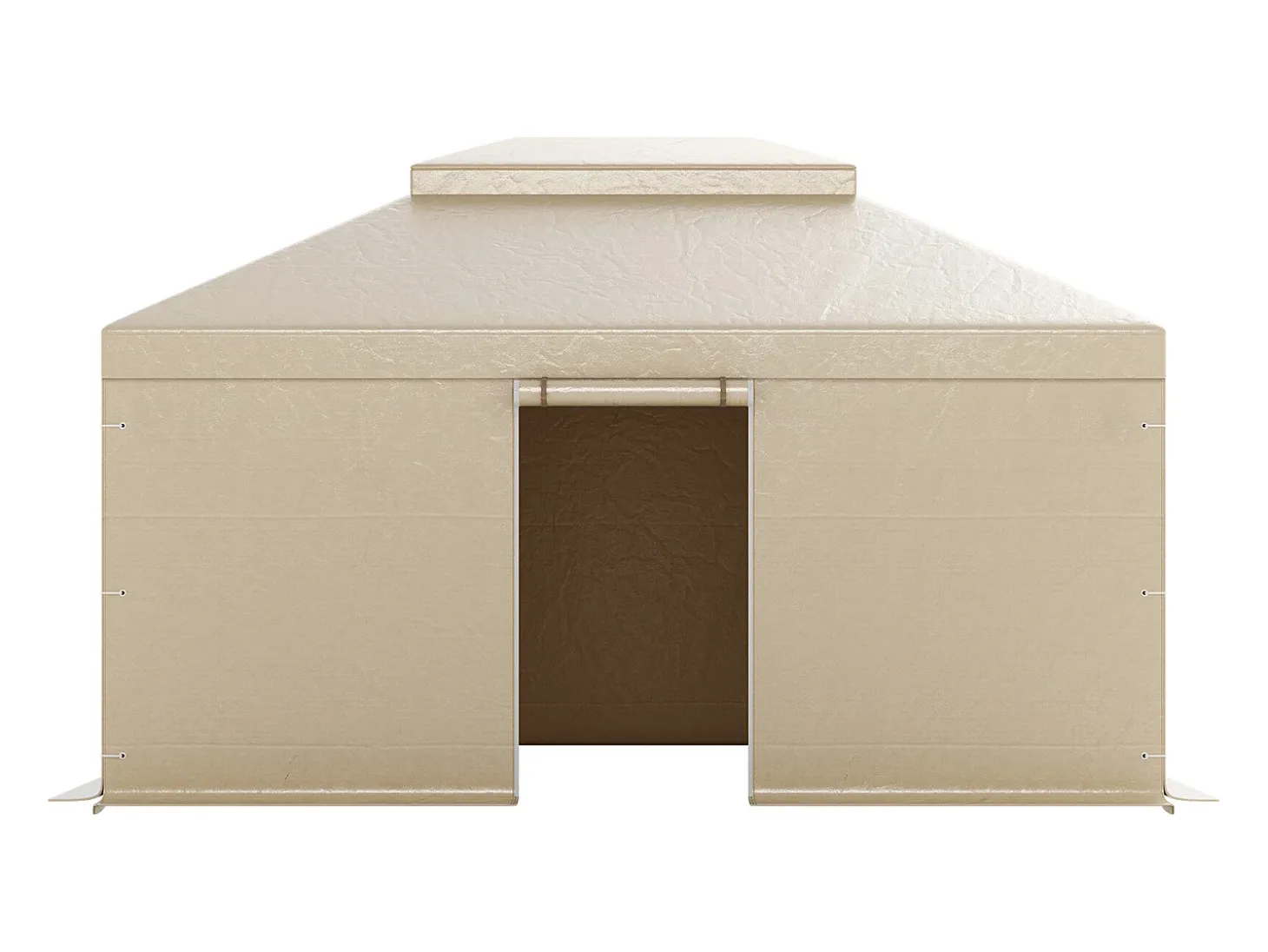 Capa de Gazebo Inverno SucceBuy, 3,66 x 4,9 m, Cobertura para Gazebo com Teto Rígido Duplo, com Paredes Laterais, Janelas de Rede, Material PE Alta Densidade
