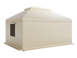 Capa de Gazebo Inverno SucceBuy, 3,66 x 4,9 m, Cobertura para Gazebo com Teto Rígido Duplo, com Paredes Laterais, Janelas de Rede, Material PE Alta Densidade