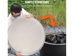 Capa Protetora Resistente para Anel de Fogo SucceBuy, 686 mm, Protetor contra Faíscas para Uso ao Ar Livre