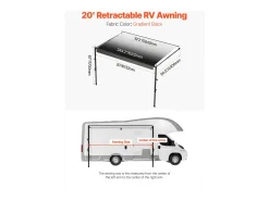 Capota de Carro SucceBuy Toldo de Substituição de 610 cm para Reboques – Toldo Manual para Reboques