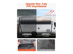 Capota de Carro SucceBuy Toldo de Substituição de 610 cm para Reboques – Toldo Manual para Reboques
