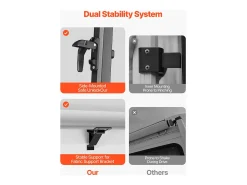Capota de Carro SucceBuy Toldo de Substituição de 610 cm para Reboques – Toldo Manual para Reboques