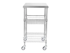 Carriça utilitária SucceBuy 61 x 50 x 93 cm, 213 kg, 3 níveis, 6 ganchos, carrinho de rodas