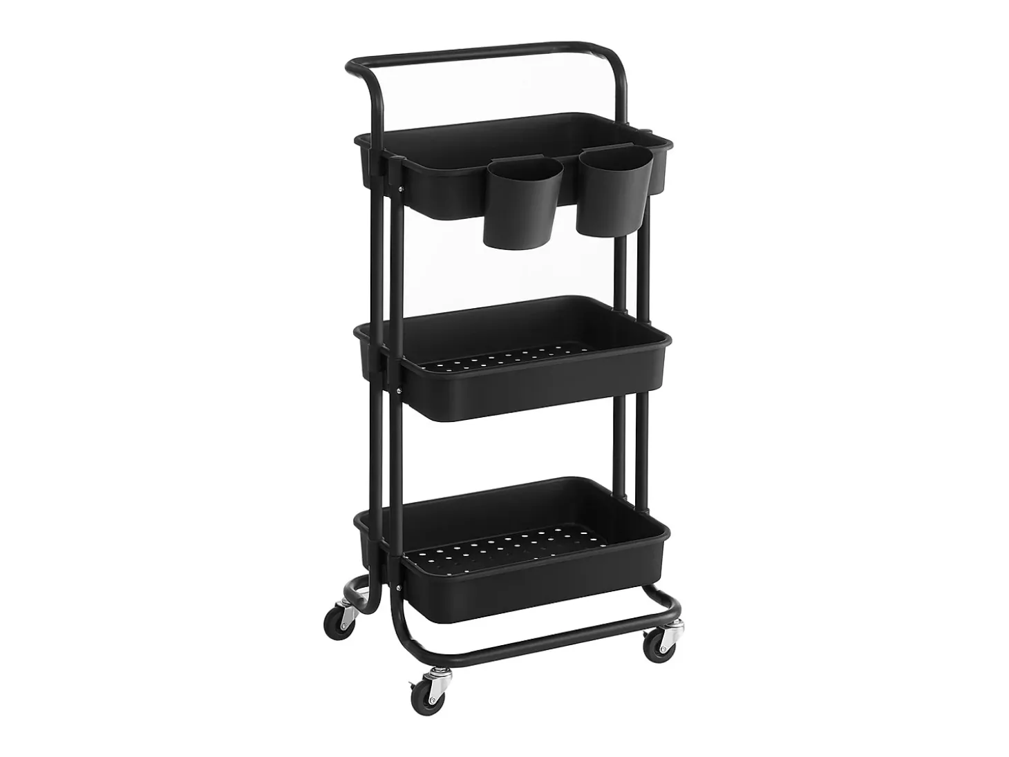 Carrinho com Rodas 41,6x33,5x86,3 cm preto