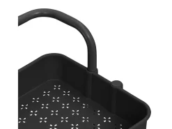 Carrinho cozinha c/ 3 prateleiras ferro/ABS 42x35x85 cm preto
