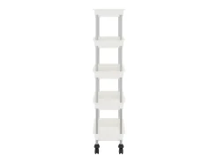 Carrinho cozinha c/ 5 prateleiras ferro/ABS 42x29x128 cm branco