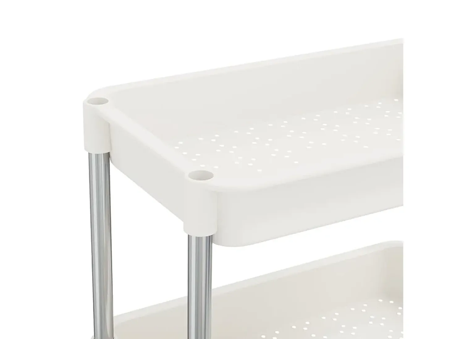 Carrinho cozinha c/ 5 prateleiras ferro/ABS 42x29x128 cm branco