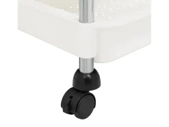Carrinho cozinha c/ 5 prateleiras ferro/ABS 42x29x128 cm branco