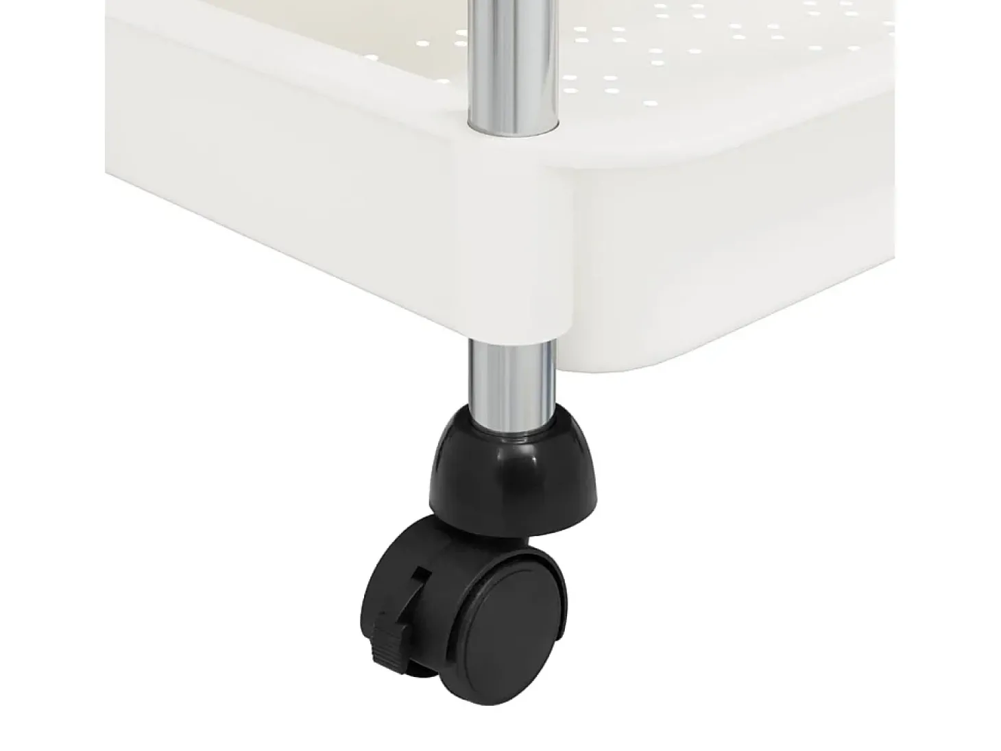 Carrinho cozinha c/ 5 prateleiras ferro/ABS 42x29x128 cm branco