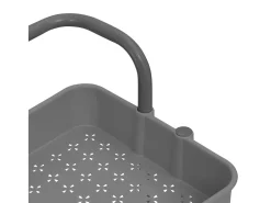 Carrinho cozinha c/ 3 prateleiras ferro/ABS 42x35x85 cm cinza