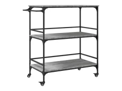Carrinho cozinha 100,5x50x105 cm derivados madeira cinza sonoma