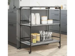 Carrinho cozinha 100,5x50x105 cm derivados madeira cinza sonoma