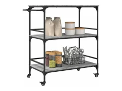 Carrinho cozinha 100,5x50x105 cm derivados madeira cinza sonoma