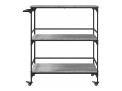 Carrinho cozinha 100,5x50x105 cm derivados madeira cinza sonoma