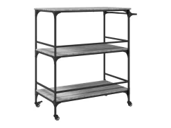 Carrinho cozinha 100,5x50x105 cm derivados madeira cinza sonoma