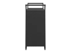 Carrinho de bar com gaveta 100x45x97 cm vime PE preto