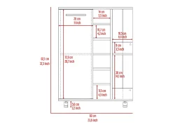 Carrinho de bar com suporte para garrafas e rodas, 82.09 cm X 59.99 cm X 37.49 cm , Preto