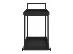 Carrinho de bar 100x45x83 cm vime PE preto