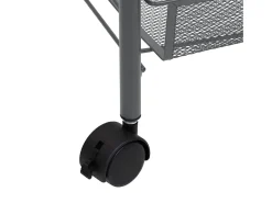 Carrinho de cozinha c/ 5 prateleiras ferro 46x26x105cm cinzento