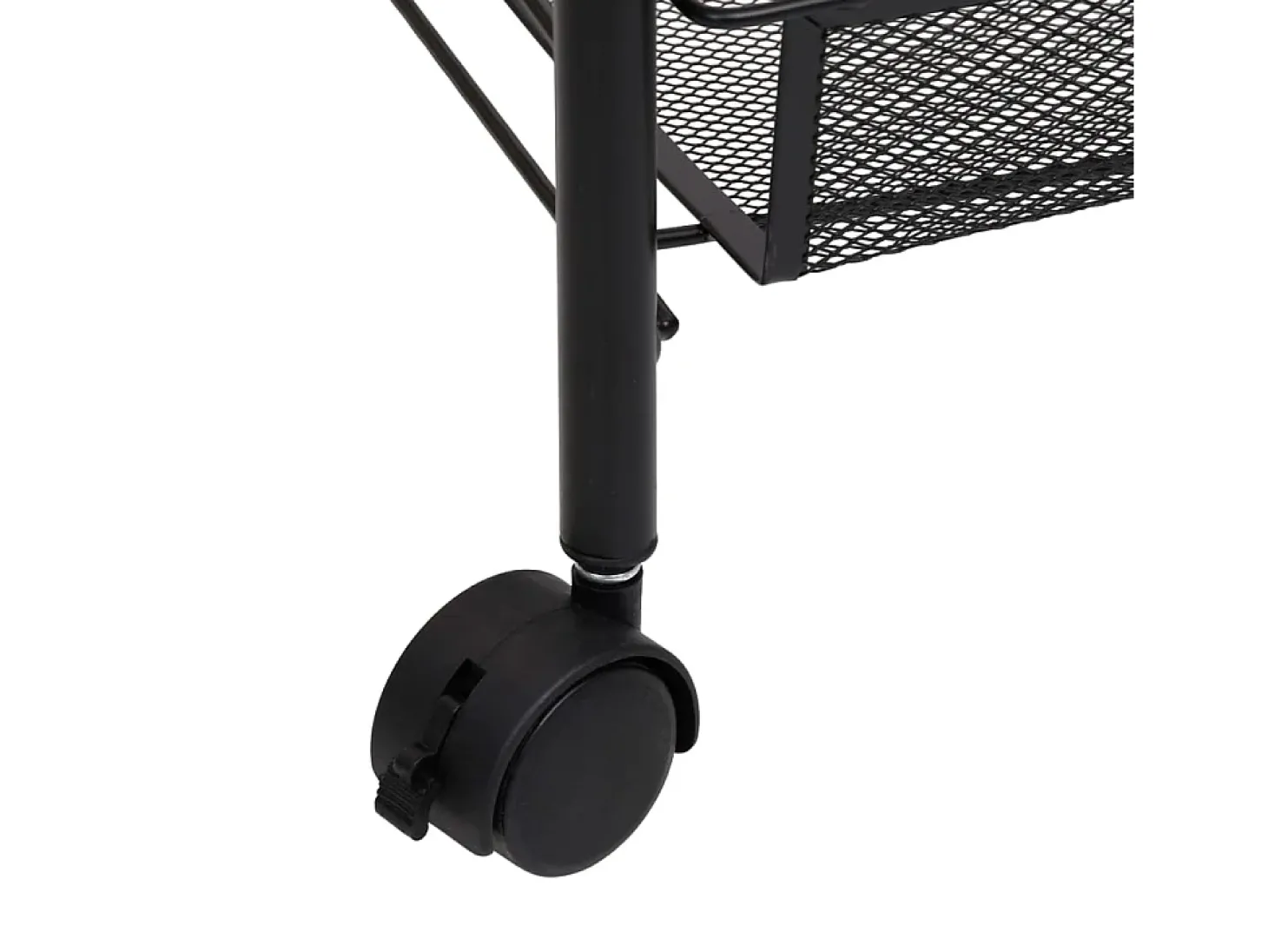 Carrinho de cozinha com 3 prateleiras ferro 46x26x64 cm preto
