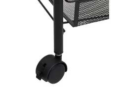 Carrinho de cozinha com 5 prateleiras ferro 46x26x105 cm preto